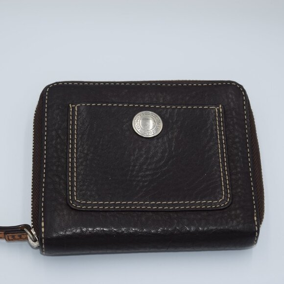 Coach Brown Pebbled Leather Wallet - Picture 1 of 14